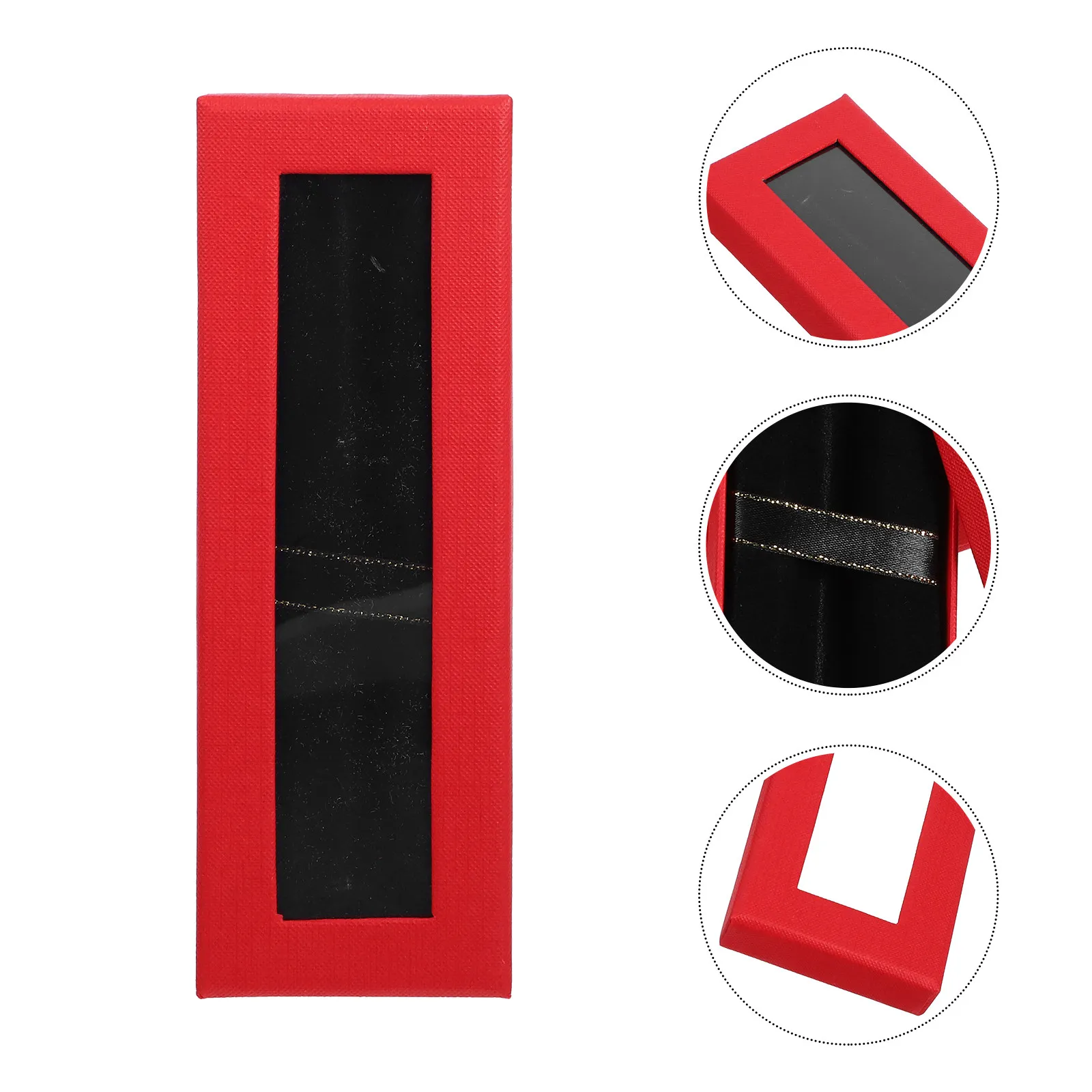 

Подарочная коробка для 10 красных ручек с прозрачной крышкой, футляр для хранения и защиты коллекции ручек, портативный органайзер для ювелирных изделий и часов