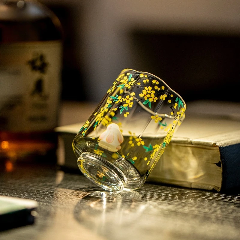 

LTT Ruili Rabbit Play Cinnamon Begonia Single Cup Kung Fu Tea Set Household Tea Cup