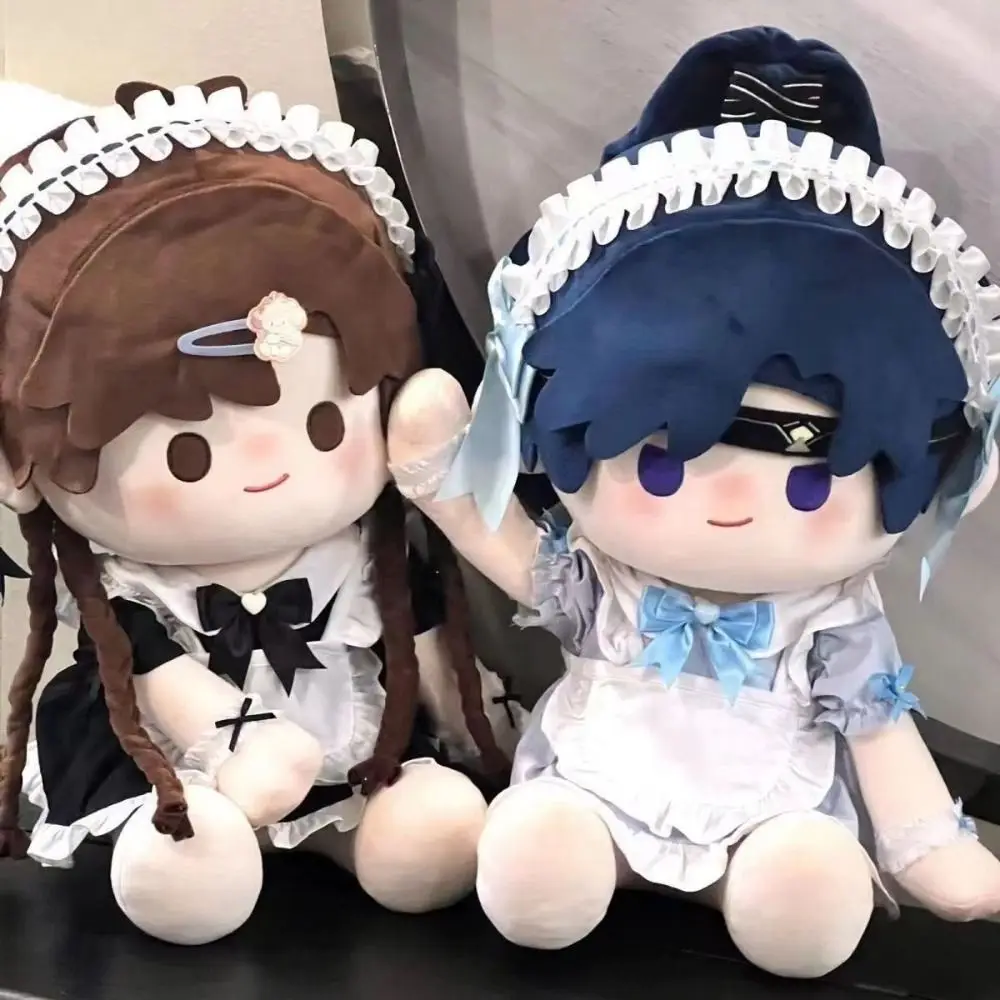 

Anime Idol Doll Clothes for 40cm Maid Uniform White Puppy Apron Dress Suit Cute Plush Doll Clothes for Kids Girls Fans Gifts