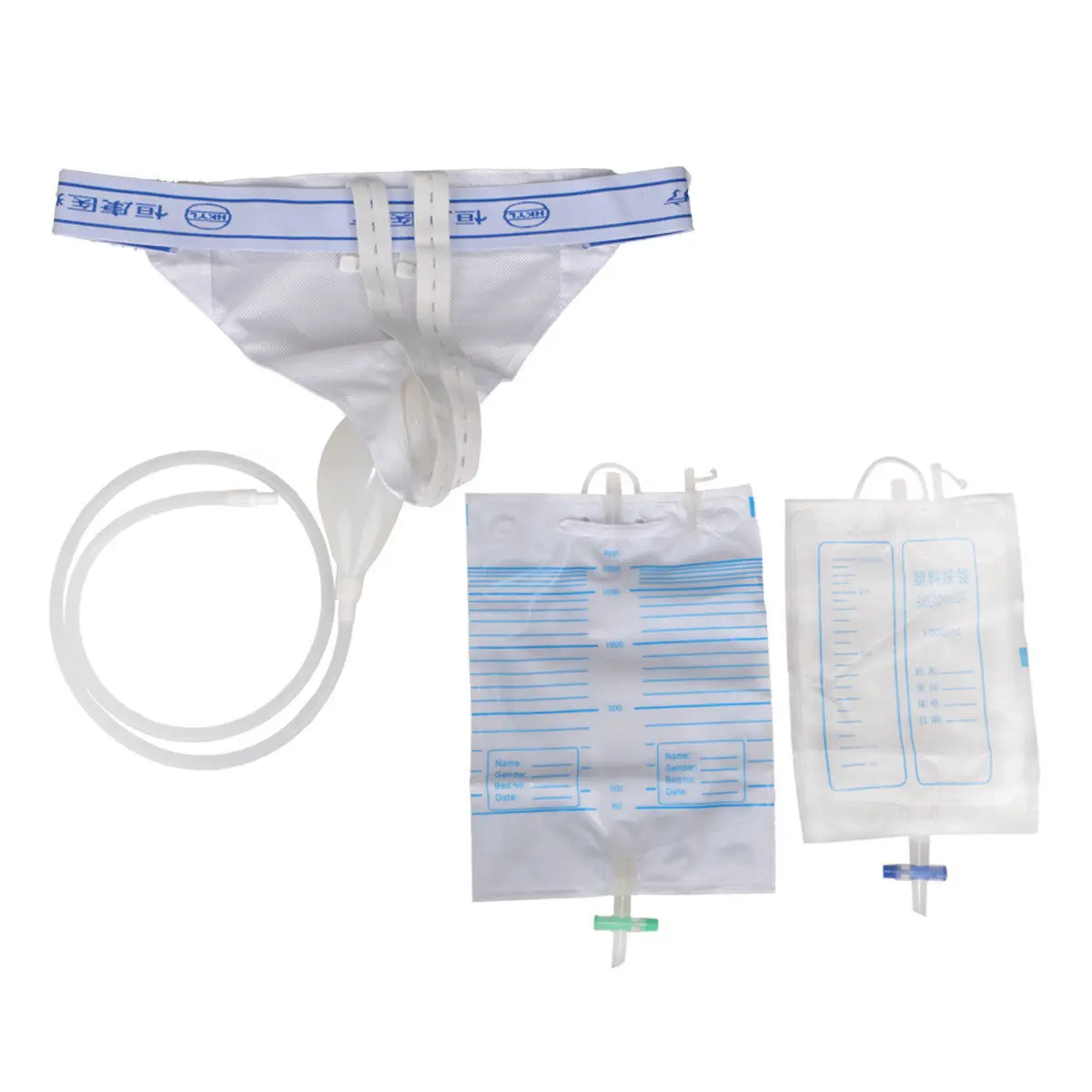 

2000ml Portable Travel Urine Bag Clinic Incontinence Collector Elastic Waistband