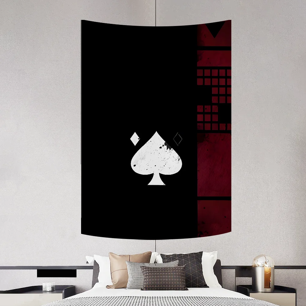 Ace OF S-Spades Poker Tapestry Decoration Party Background Hanging Cloth Bedroom Tapestry Room Decor Aesthetic