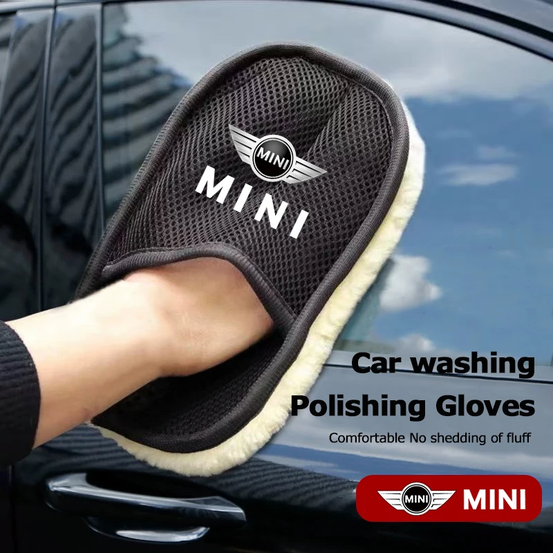 

Car Cleaning Brush Wool Soft Polish Auto Washing Gloves For MINI One Cooper JCW Countryman Clubman Cabrio Paceman Coupe Roadster