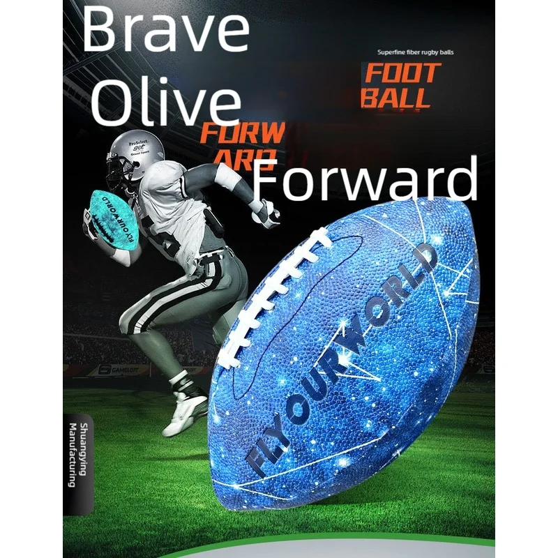 Glow in the Dark American Football Size 9 PU Ball Luminous Night Game Training Sports Ball for Adults Personalized Gift