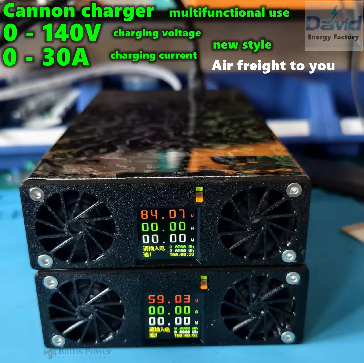 0-140V 0-30A Adjustable LTO LiFePO4 Li-Ion Battery Charger 2700W for 12V 24V 36V 48V 60V 72V 96V 108V 120V 5A 10A 20A 30A