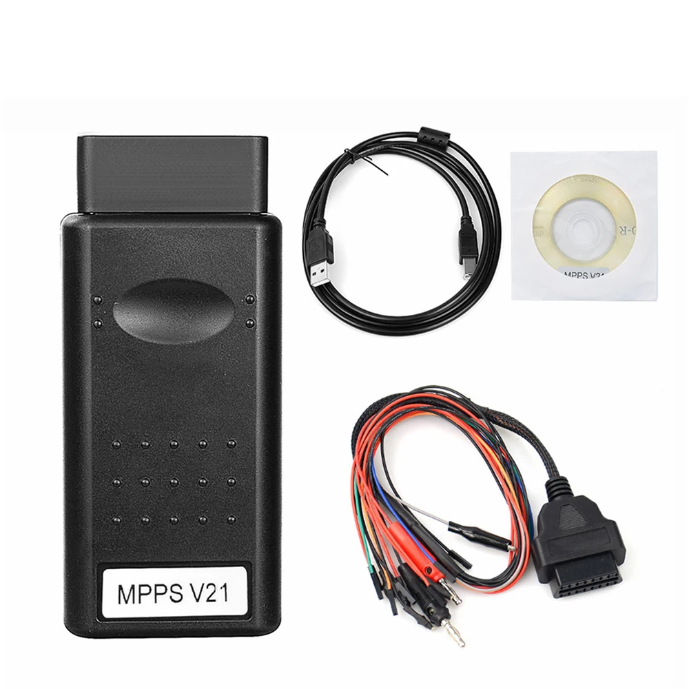مبرمج MPPS V21 الإصدار الأحمر مع زر إعادة الضبط، استخدام مدى الحياة Mpps بدون أقفال ونقاط غير محدودة أداة ضبط رقاقة OBD2 ECU