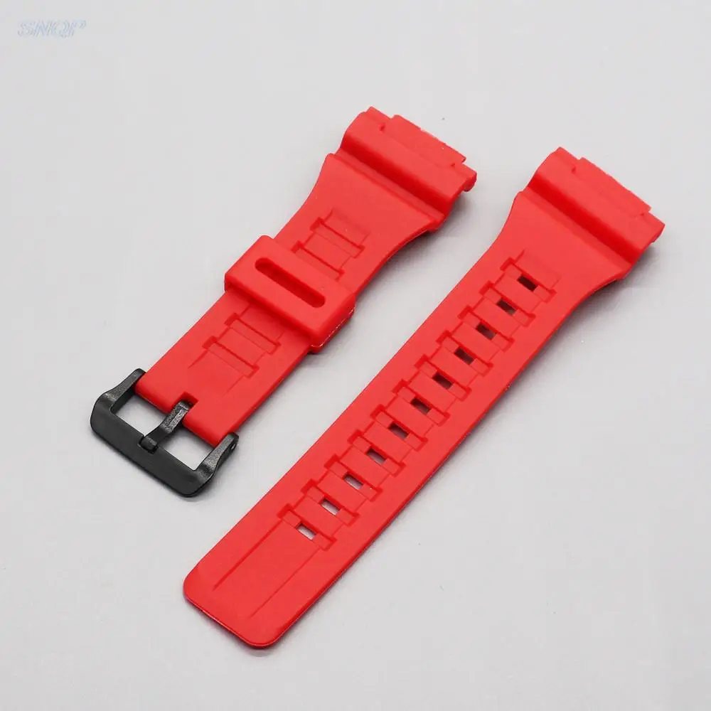 18mm Black Resin Matte Strap for Casio G-Shock AQ-S810W S800W AEQ-110W W-735H SGW-300H Sport Silicone Watch Band Accessories