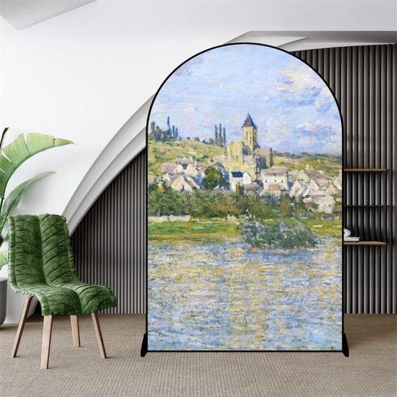 French retro flower and bird entrance entrance screen, home shielding decorative seat screen