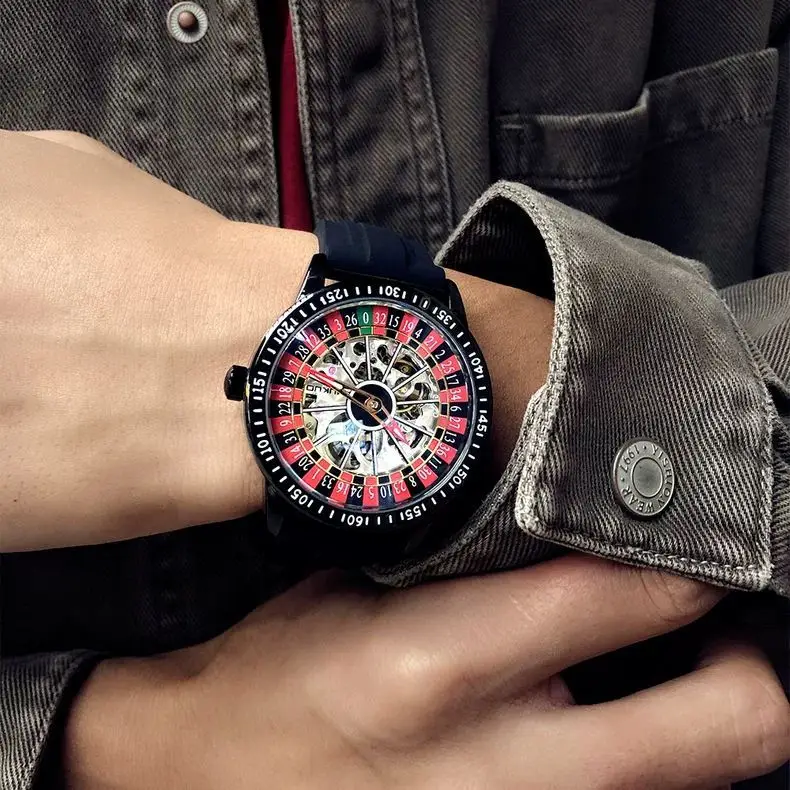 The new model has come and gone, gambling watch men's automatic mechanical watch waterproof luminous watch wormhole concept