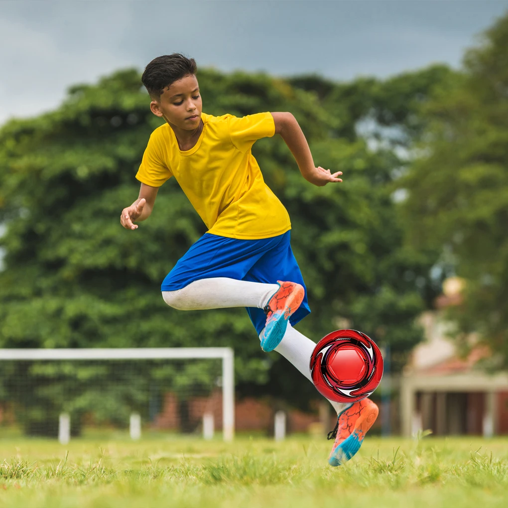 Balones de fútbol de PU de durabilidad excepcional, tamaño 5 para deportes al aire libre, retención de aire confiable, impermeable, azul, tamaño 5