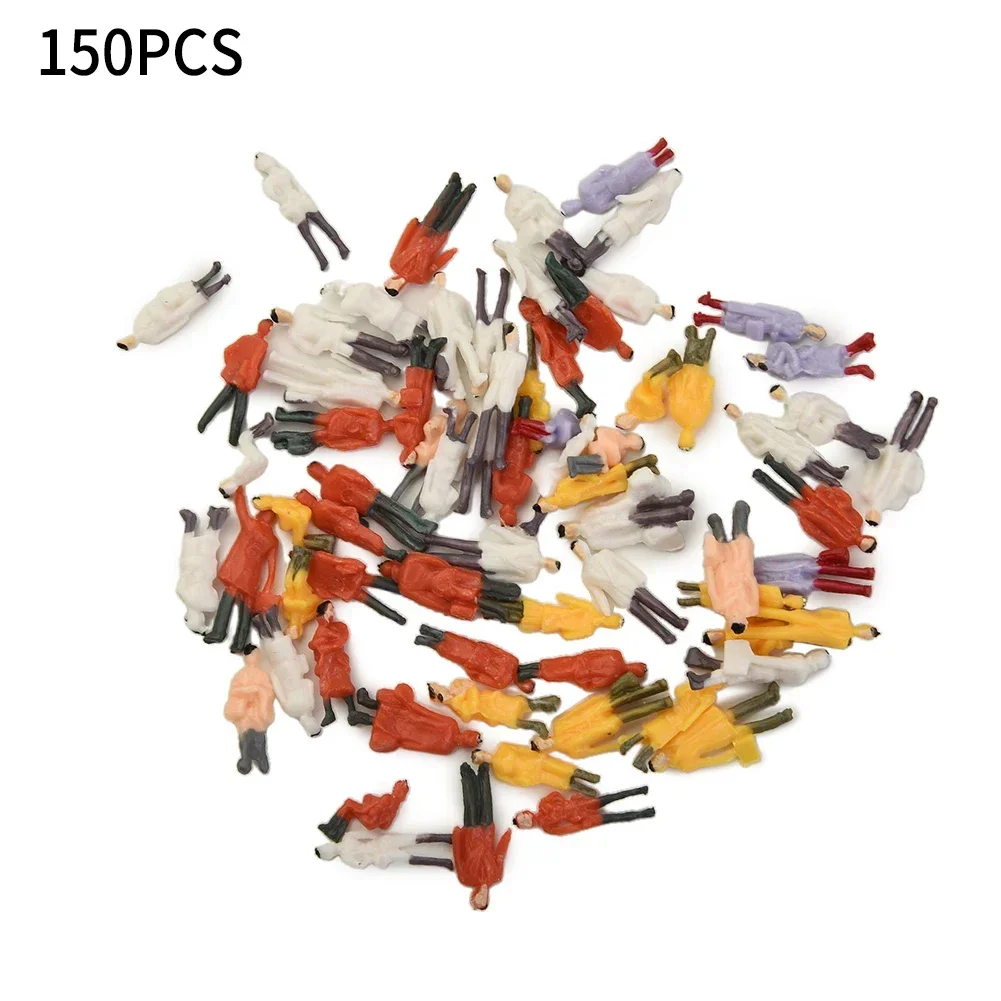 

150pcs Model Trains 1:87 Painted Figures HO Scale Passengers Model People Layout Tree Building DIY Ature Toys Decor