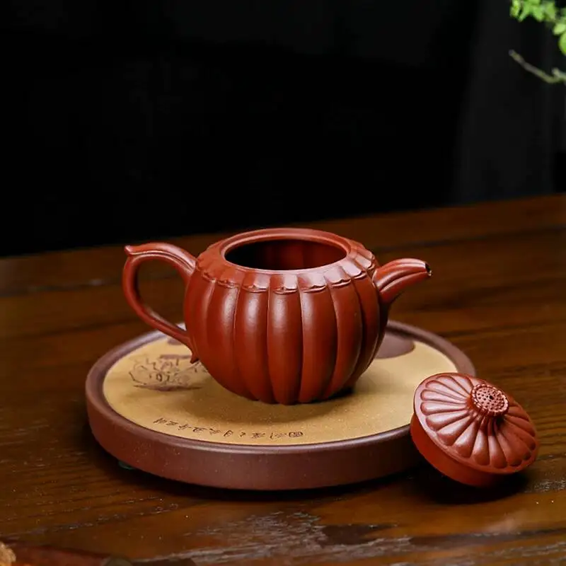 Yuanhu Jieshe Yixing Zisha Original Ore Da Hong Pao Chrysanthemum Bud Teapot Fully Handmade By Master Fan Qianwen Kung Fu Tea