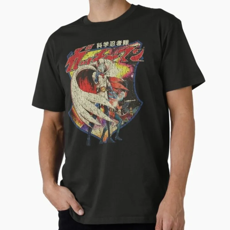 

Science Ninja Team 0323 Battle of the Planets Anime Gift t shirt Gatchaman graphic tee Y2K Clothes Cartoon Large size Tops