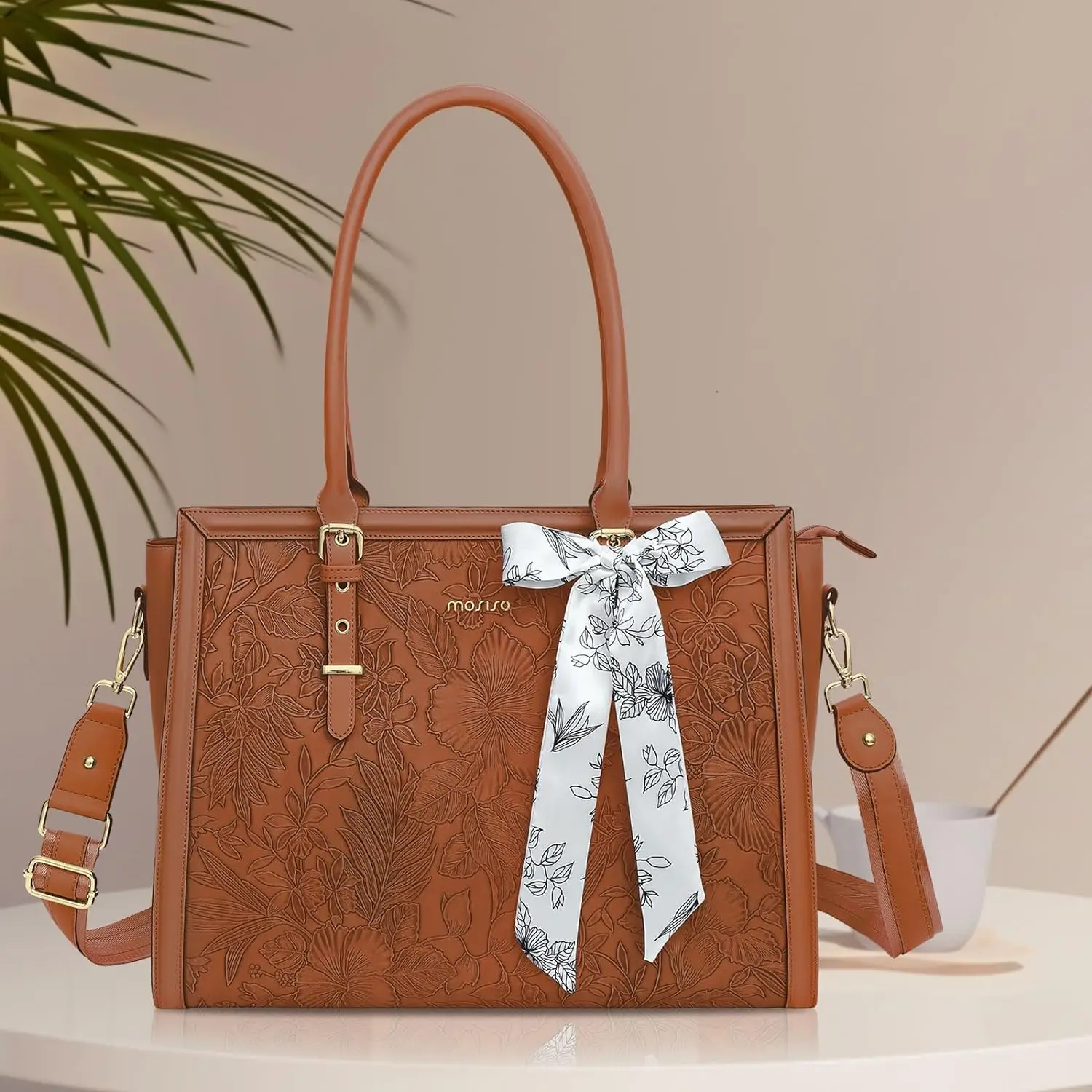 15 16 17.3 inch Women\'s Bag PU Leather Tote Bag for MacBook Air Pro M3 M2 HP Dell Asus Notebook Computer Laptop Shoulder Bag