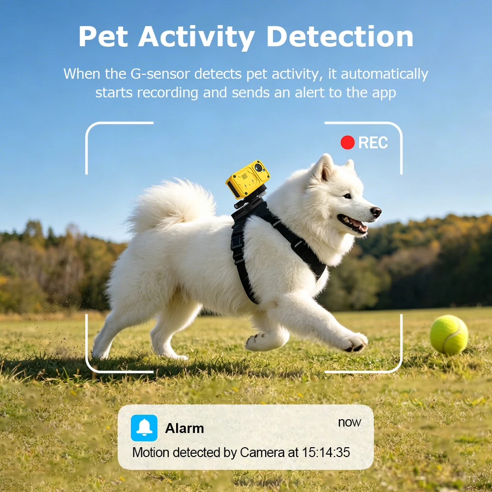 SHIWOJIA 4G Wireless Outdoor 360° View Animal Monitoring Real time location IP66 Weatherproof Animal Accessories Camera