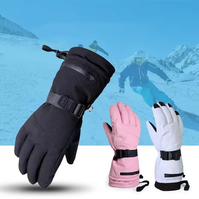 Winter New Men Women Five Finger Ski Gloves Touch Screen Waterproof Windproof Outdoor Sports Warm Ski Snowboard Gloves