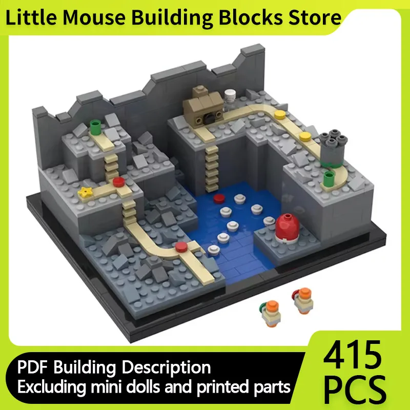 Popular Game Model MOC Building Bricks Adventure Mountaintop Cave Modular Technology Gifts Holiday Assemble Children Toys Suit