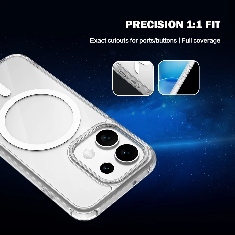 Für Oppo Reno 16 Pro Hülle Magnetische Hartcover TPU+PC Transparente Anti-Sturz-Handyhülle Für Oppo Reno 16 – Detail 8
