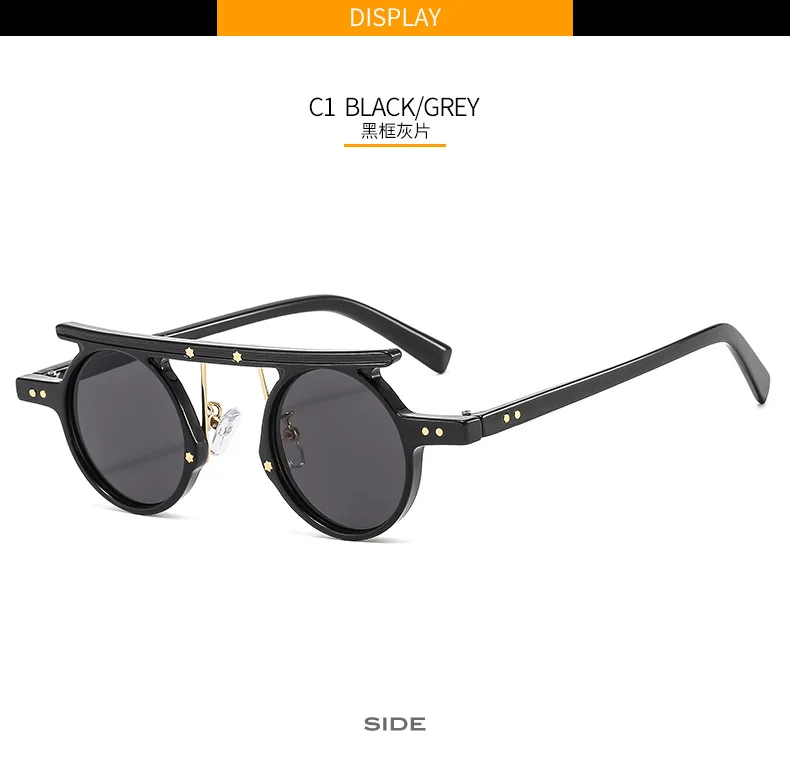 Kacamata Hitam Pria Kacamata Hitam untuk Wanita Kacamata Hitam Gaya Punk Hip-Hop Antik, Cocok untuk Mendaki Gunung, Pariwisata, dan Penggunaan Pantai