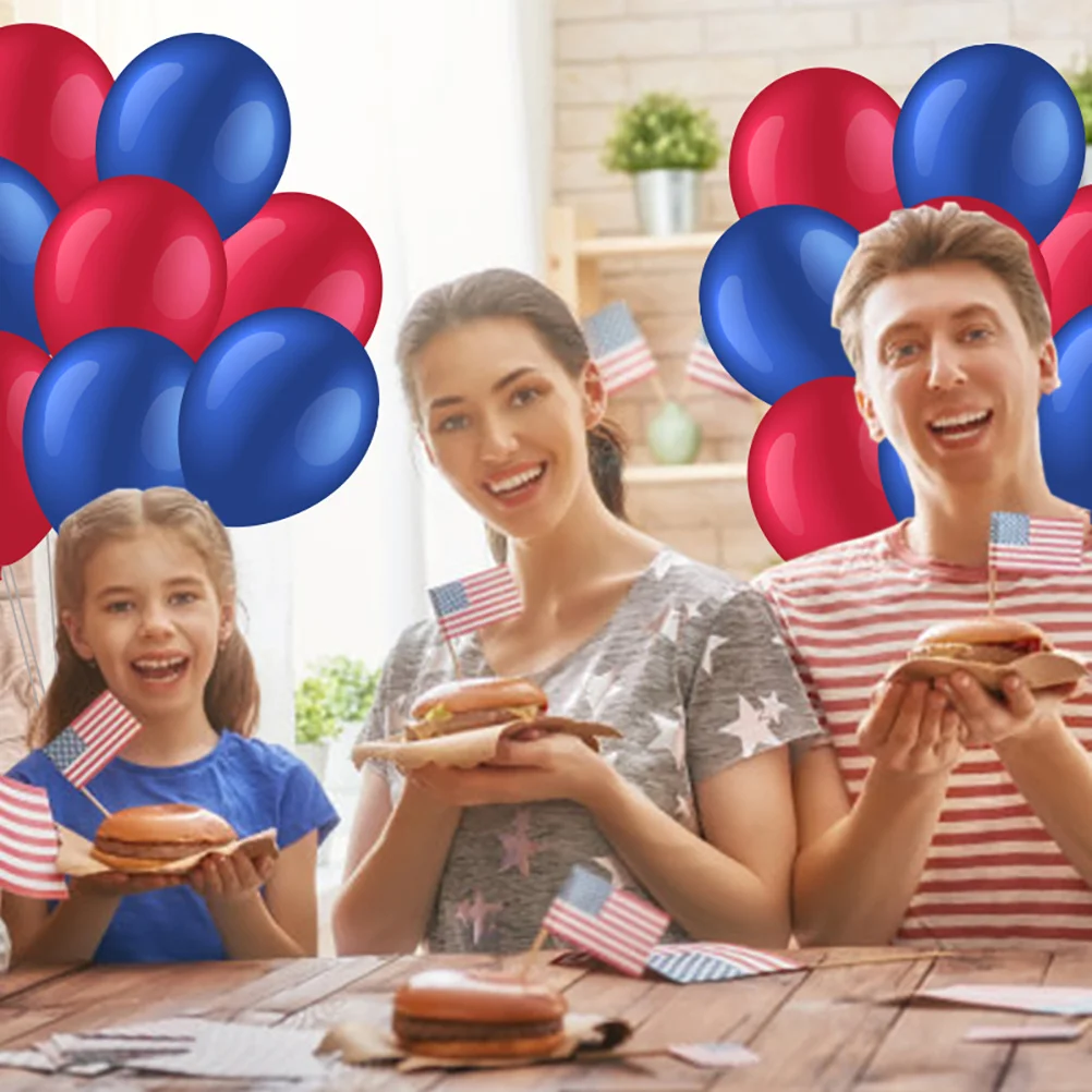 

40Pcs Party Balloons Premium Latex Safe Independence Day Party Decorations Decorative Balloon Set for Wall Door Ceiling