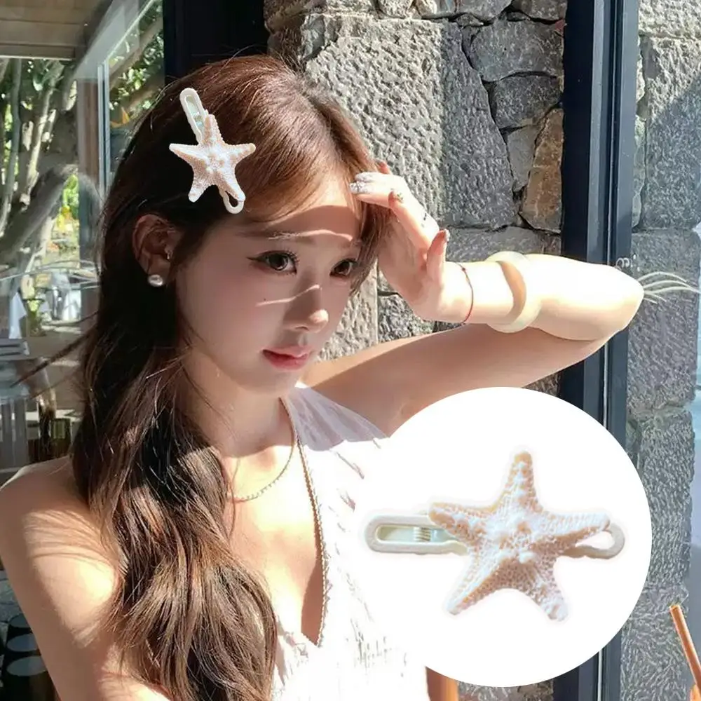 

Women Beach Holiday Hairpin Sea Star Hairpin Elegant Bangs Side Clip Summer Day Starfish Hair Clips Fashion Hair Accessories 1PC