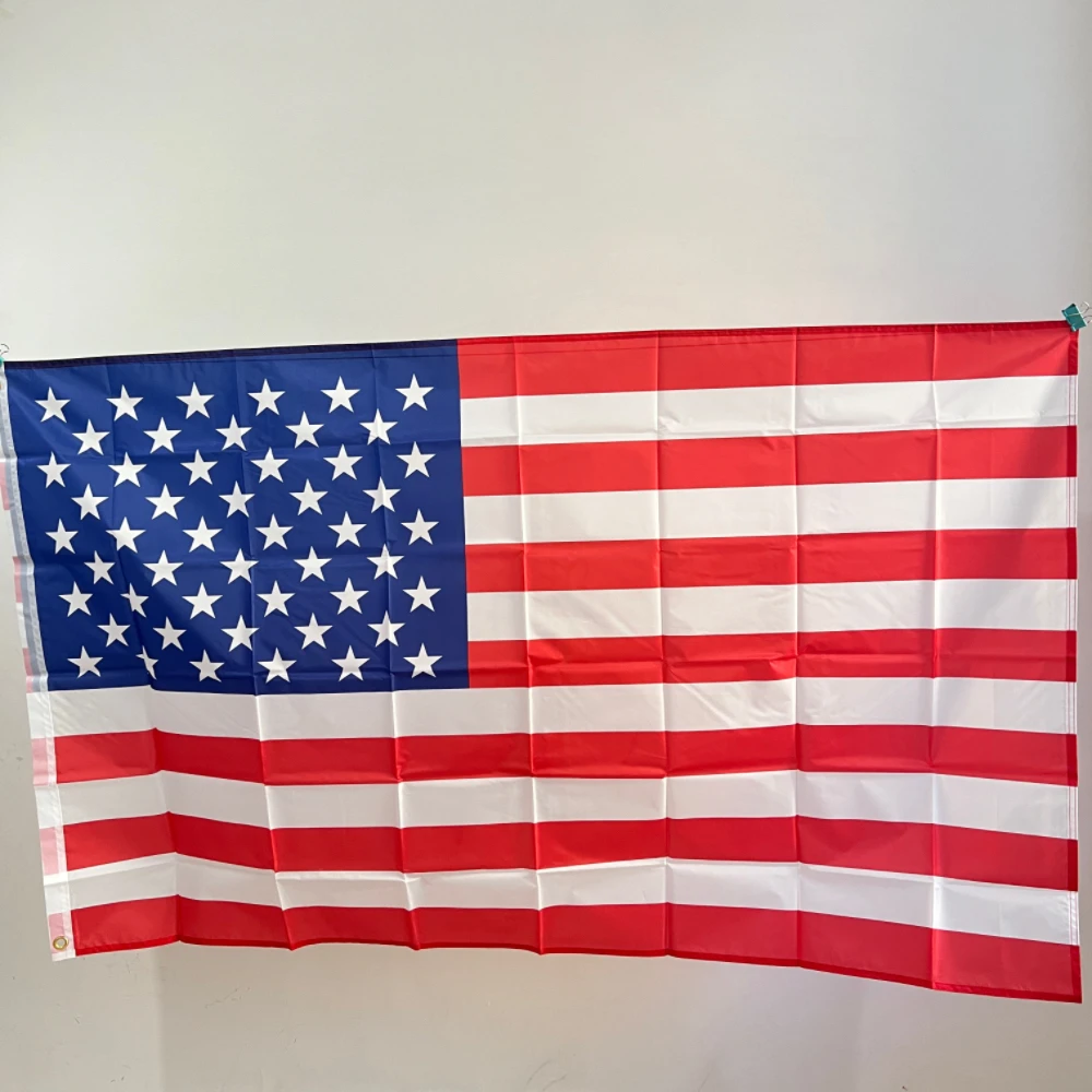 American Flag 90X150CM Us Usa Flag High quality double sided permeable printed polyester flag Holiday Sports outdoor interior de