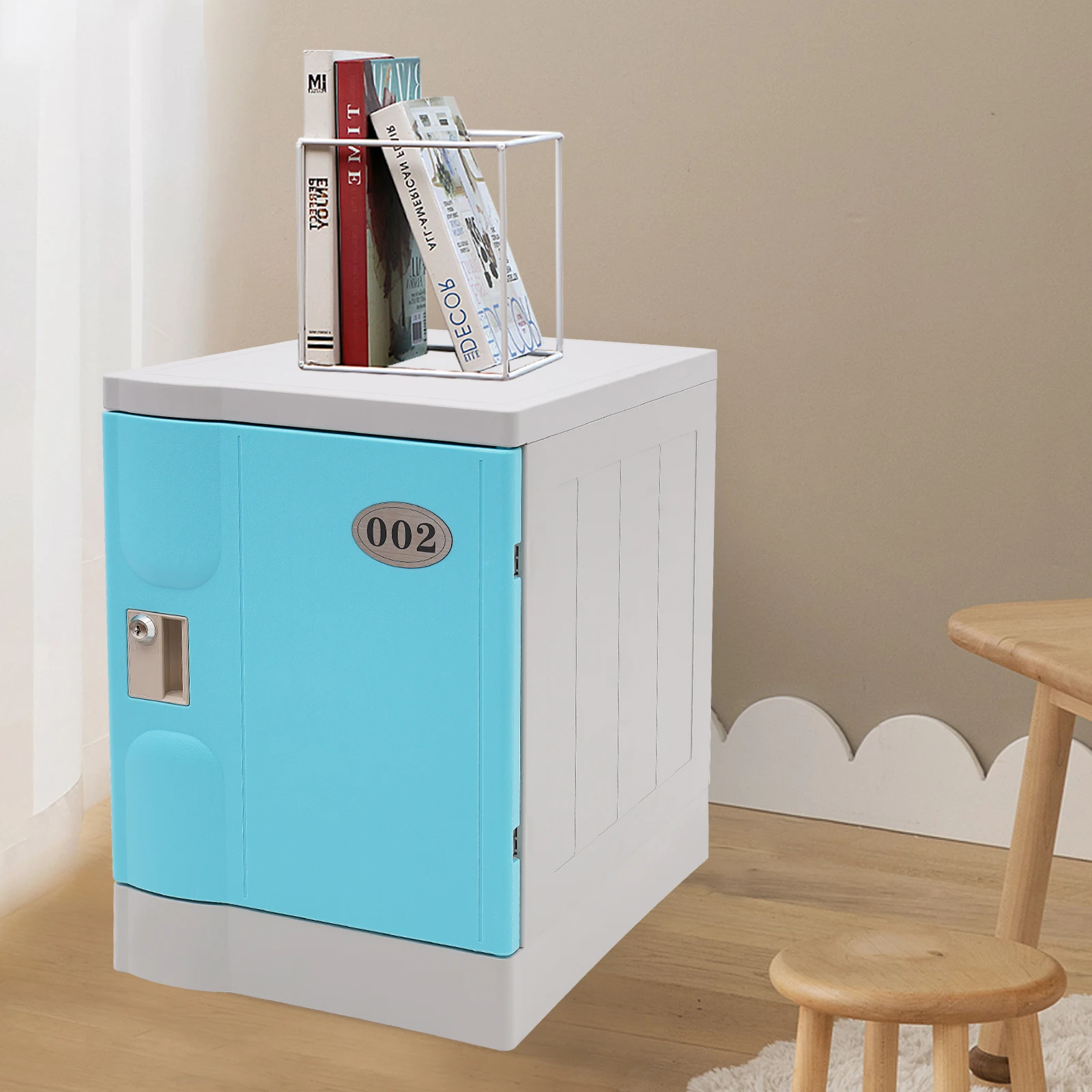 Armoire de rangement verrouillable en plastique, boîte de rangement verrouillable, 19 "avec prédire pour la maison, l'école, le bureau, les écoles maternelles d'hôtel