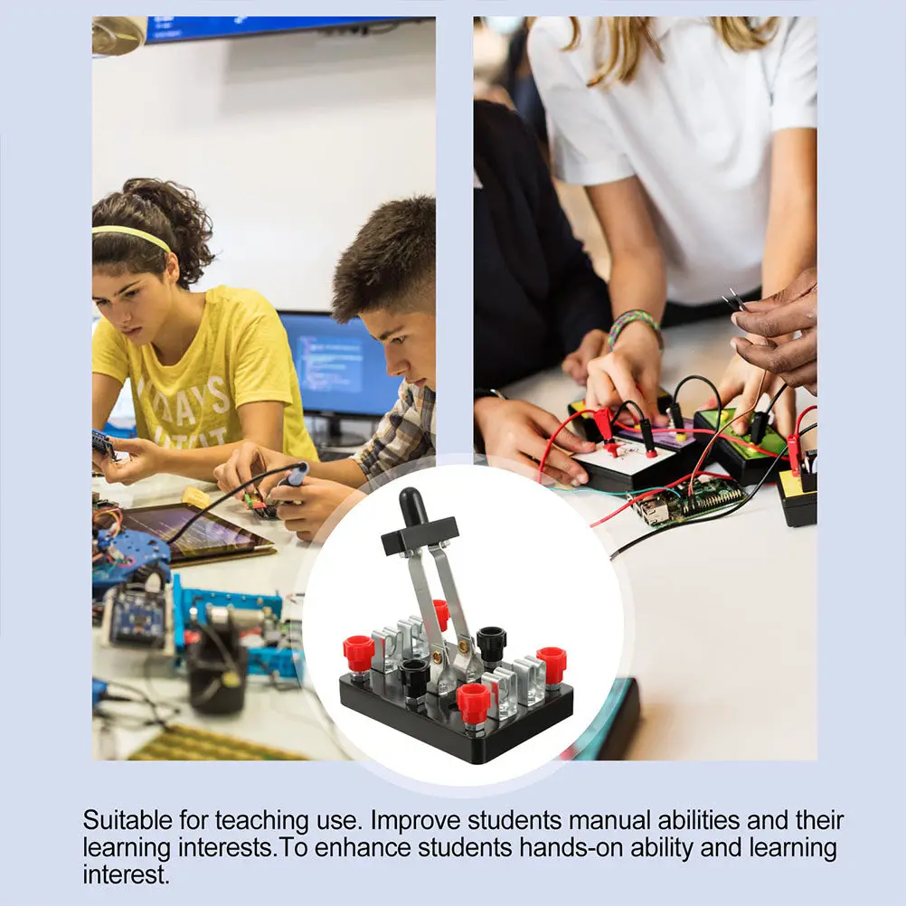 

Двухполюсный двухпозиционный переключатель, премиум-класс, металлическая и пластиковая конструкция, легкий, безопасный для студентов и начинающих, для экспериментов с электрическими цепями