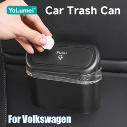 For Volkswagen VW GOLF 4 5 6 7 8 POLO 6R 9N Passat B5 B6 B7 B8 Tiguan Scirocco Touareg Beetle Sharan Car Trash Bin Accessories ﻿