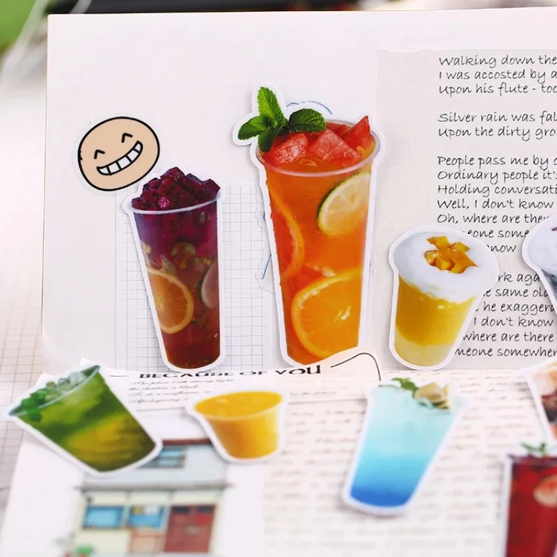 22pcs Cute Kawaii Milk Tea Drink Stickers Decal For Phone Car Case Waterproof Laptop Album Diary Backpack Kids Toy Stickers view 2