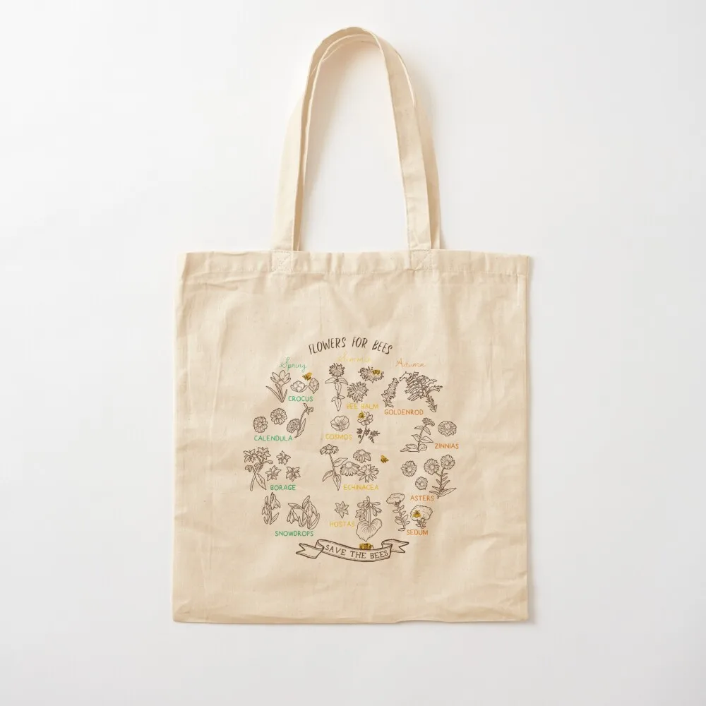 

Flowers For Bees (Темная) Большая сумка Многоразовые сумки Холщовые сумки Холщовая большая сумка