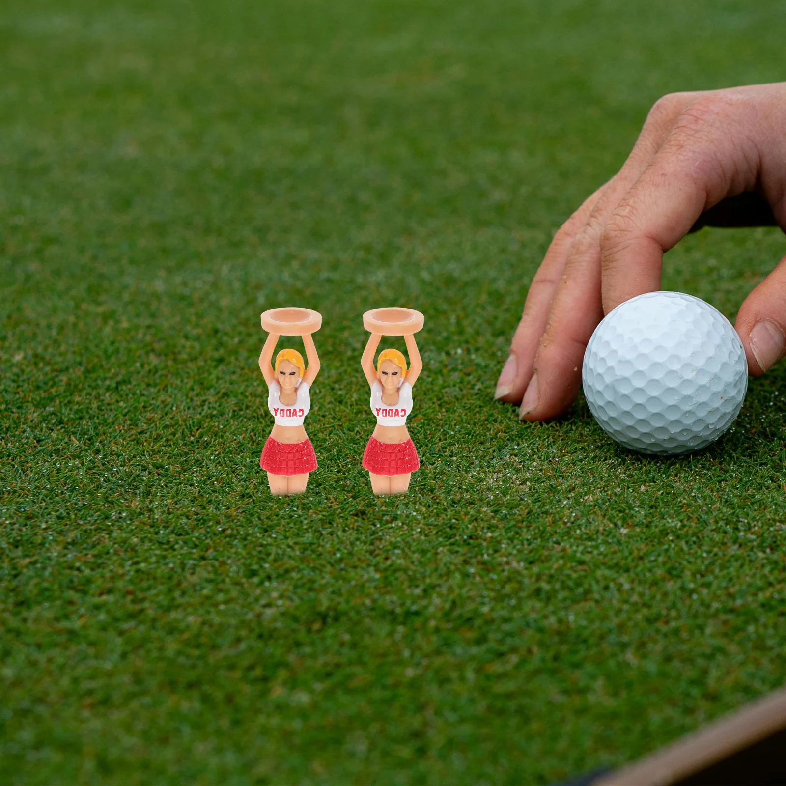 

5Pcs Golf Tees Plastic Beauty Ball Nail Design Fun Golf Accessories for Women Men Outdoor Training Unbreakable Short Tees