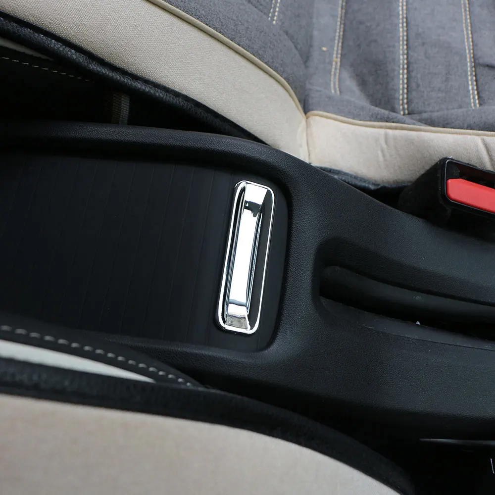 Car Armrest Storage Box Decorative Panel Trim Sequin Sticker for Peugeot 2008 2014 - 2017 ABS Chrome Accessories