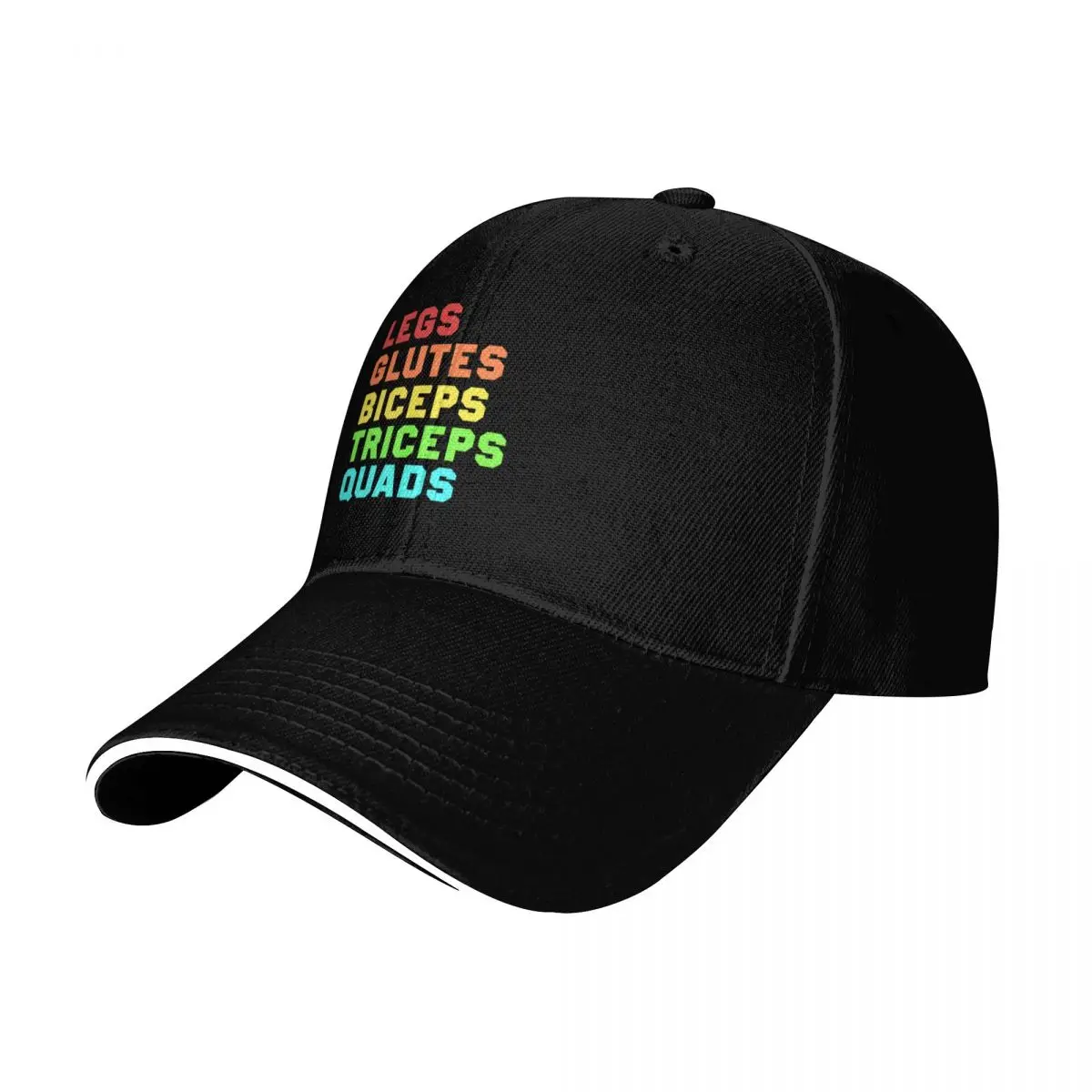 Legs Glutes Biceps Triceps Quads Funny Body part Workout Gym Baseball Cap Men Women Casual Summer Sport Sun Cap