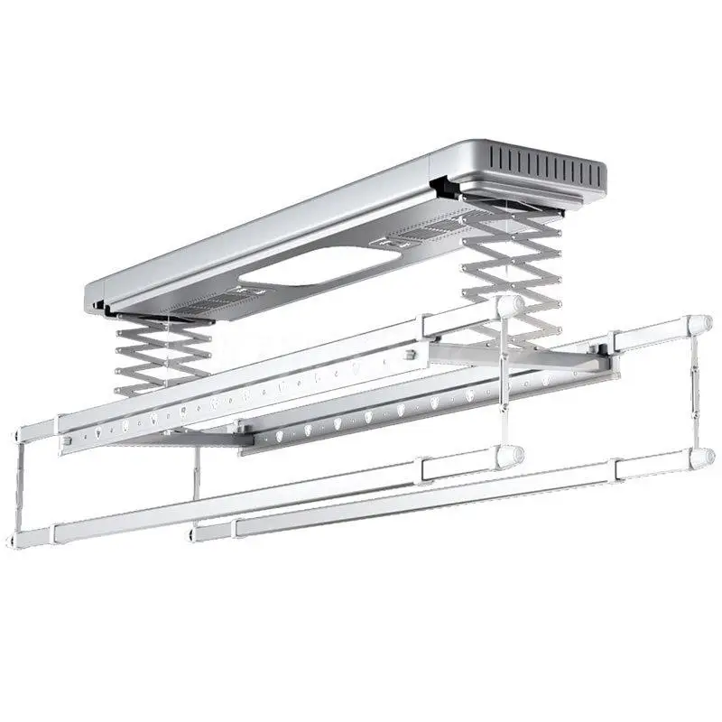 Electric Clothes Drying Rack Ceiling Dryer Intelligent Lifting With Light Balcony Ceiling Aluminum Telescopic Rod Laundry Hanger