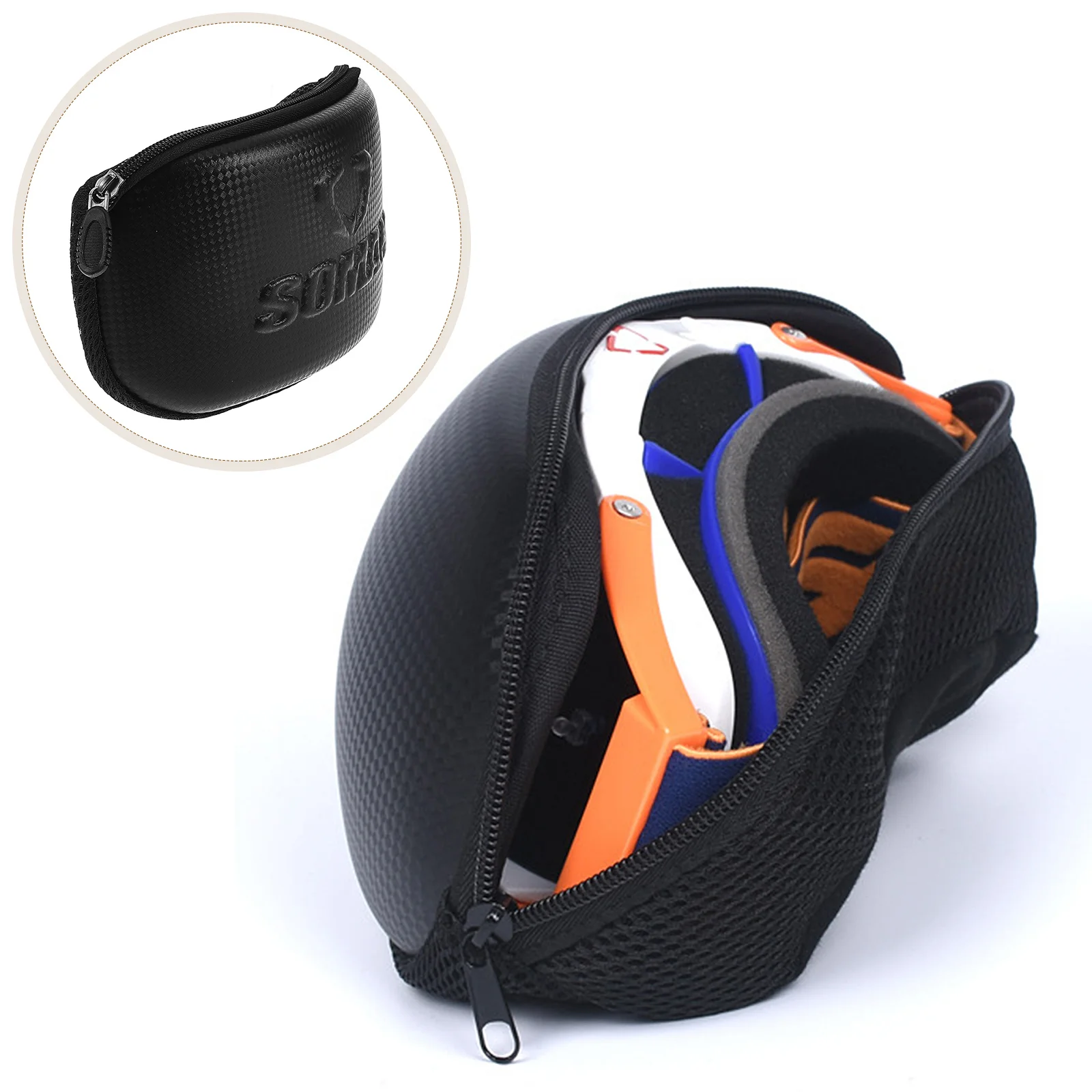 

Motorcycle Glasses Case Snow Goggles Storage Ski Protector Protective Cover Bag Lens