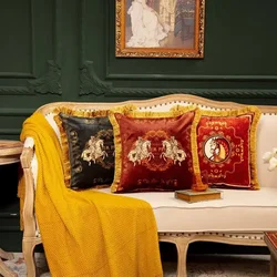 Luxury Cushion Cover Double Sided Velvet Hug Pillowcase Sofa Office Living Room Car Upscale Decoration Pillow Case 45*45cm