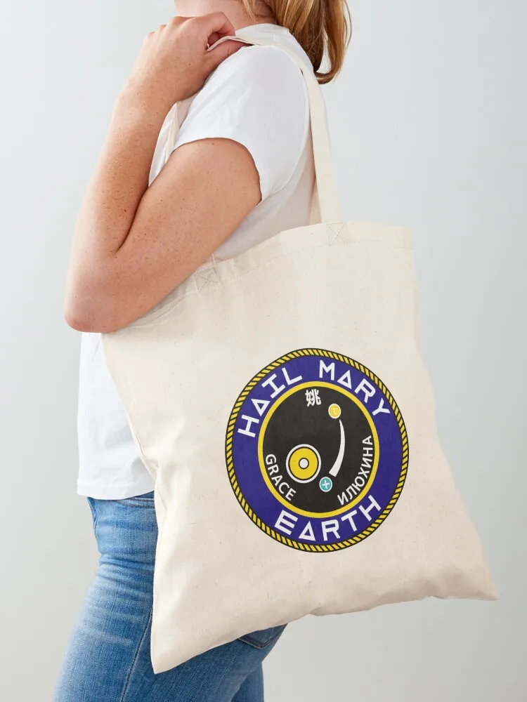 Project Hail Mary Mission Crest (LARGE) Tote Bag custom fabric bag Women's bag Canvas Tote