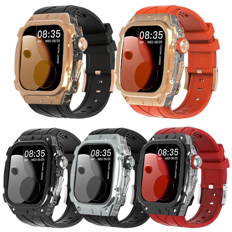 nuova-custodia-in-metallo-in-acciaio-inossidabile-per-apple-watch-series-10-custodia-protettiva-da-46-mm-kit-di-modifica-di-lusso-cinturino-in-gomma-fluorurata-di-moda