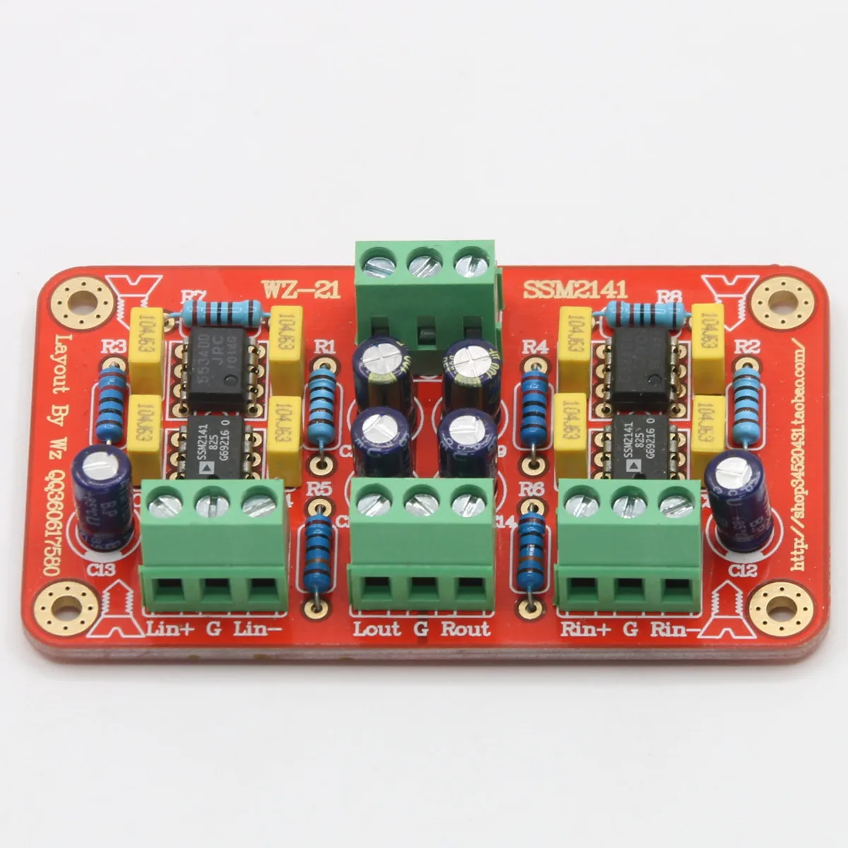 

WZ-21 SSM2141 Balanced XLR To Non-Balanced RCA Single-Ended Audio Signal Converter Board