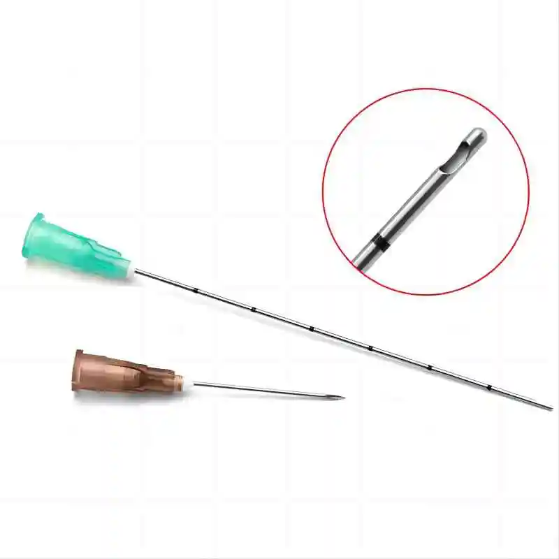 Imagem -02 - Micro Cânula sem Ponta Descartável Micro Peças de Ferramenta Nasal Enchimento Facial Nasal Nariz 22g 25g 50 mm 70 mm