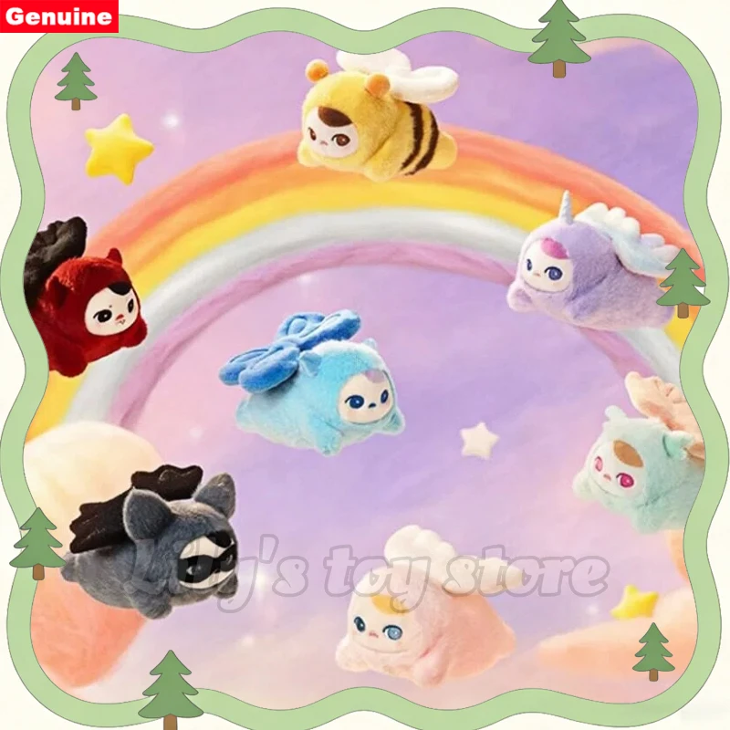 

POP MART PUCKY Flying Babies Series Custom Plush Keychain Blind Box Soft Stuffed Doll Mystery Box Kawaii Anime Collection Gift