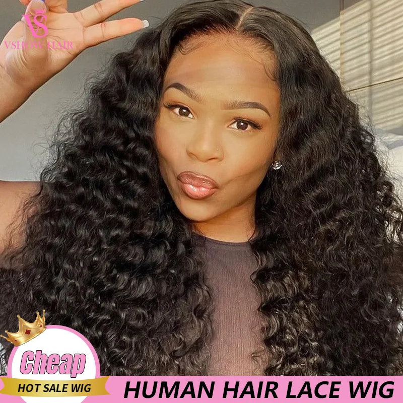 

HD Lace Wig 13x6 Human Hair Brazilian Deep Wave Wig On Sale 13x4 Lace Front Human Hair Wigs For Women Pre Plucked Hairline 4X4 Lace Closure Wig