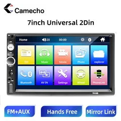 Camecho 2 Din Car Stereo Radio Multimedia MP5 Player FM TF Universal Navigation 7 Inch HD Touch Screen Auto Audio Mirror link