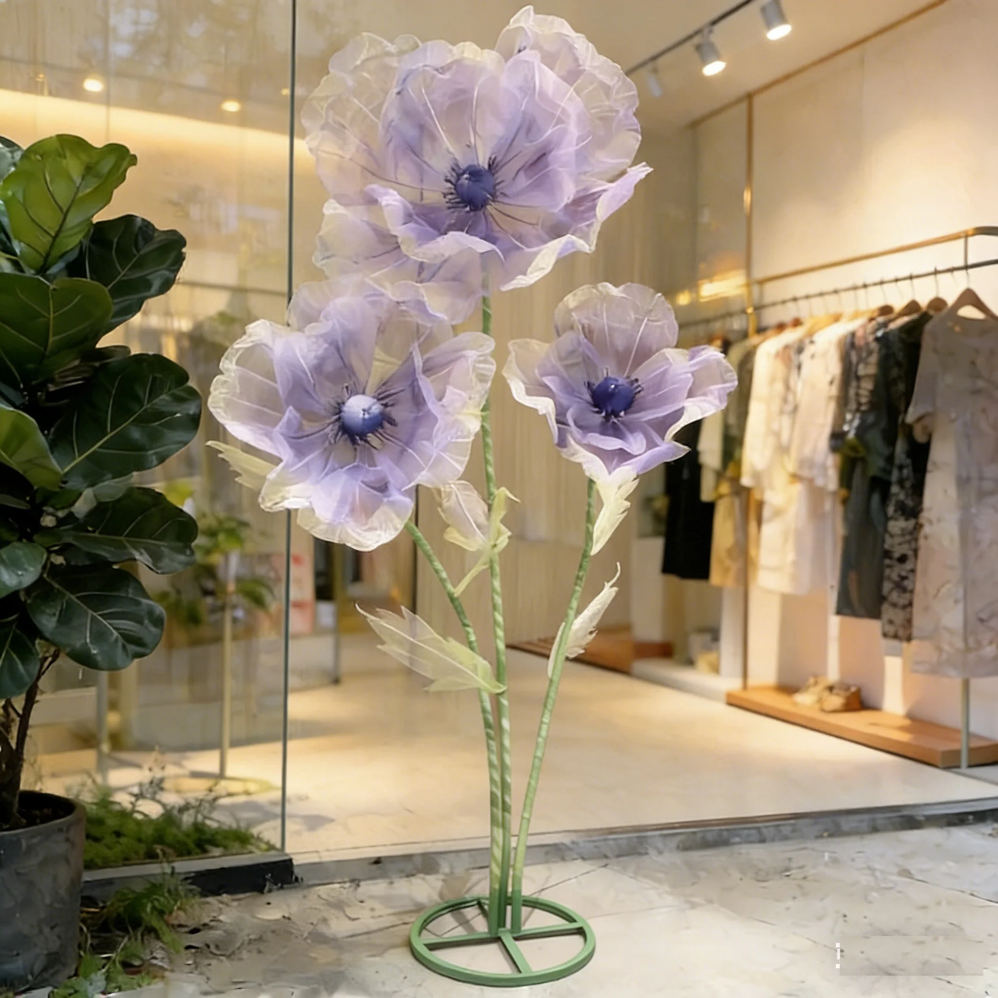 

Big 6 Ft Large Artificial Silk Poppy Flowers For Shop Window Display Home Decor Garden Mariage Party Wedding Art Hotel Office