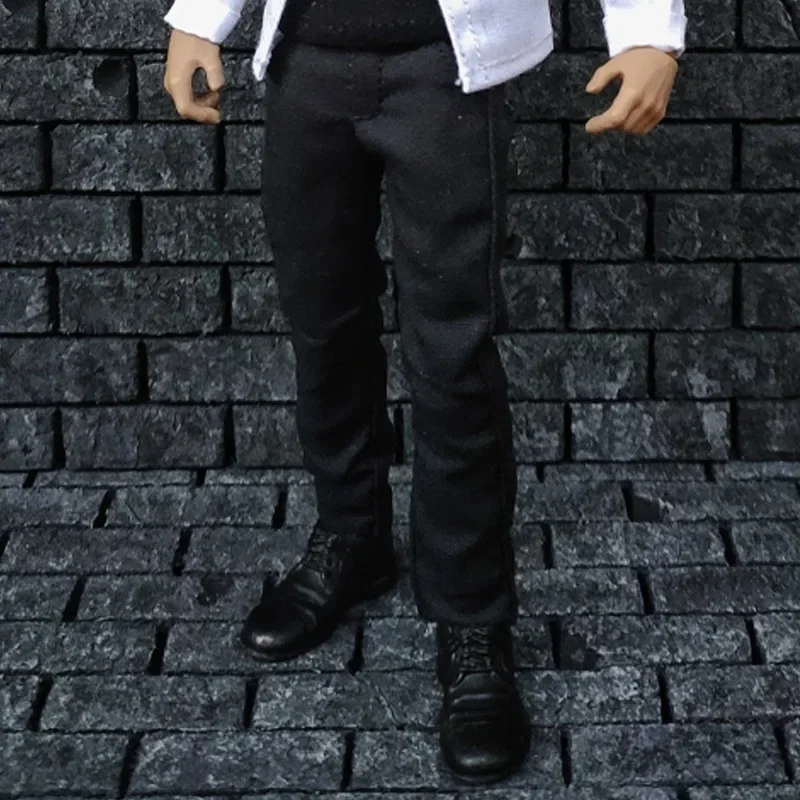 ชุดเสื้อเชิ้ตสีขาวทันสมัยพร้อมกางเกงลำลองสำหรับฟิกเกอร์ขนาด 1/12  แบบ DIY สำหรับตุ๊กตาทหารชายขนาด 6 นิ้ว