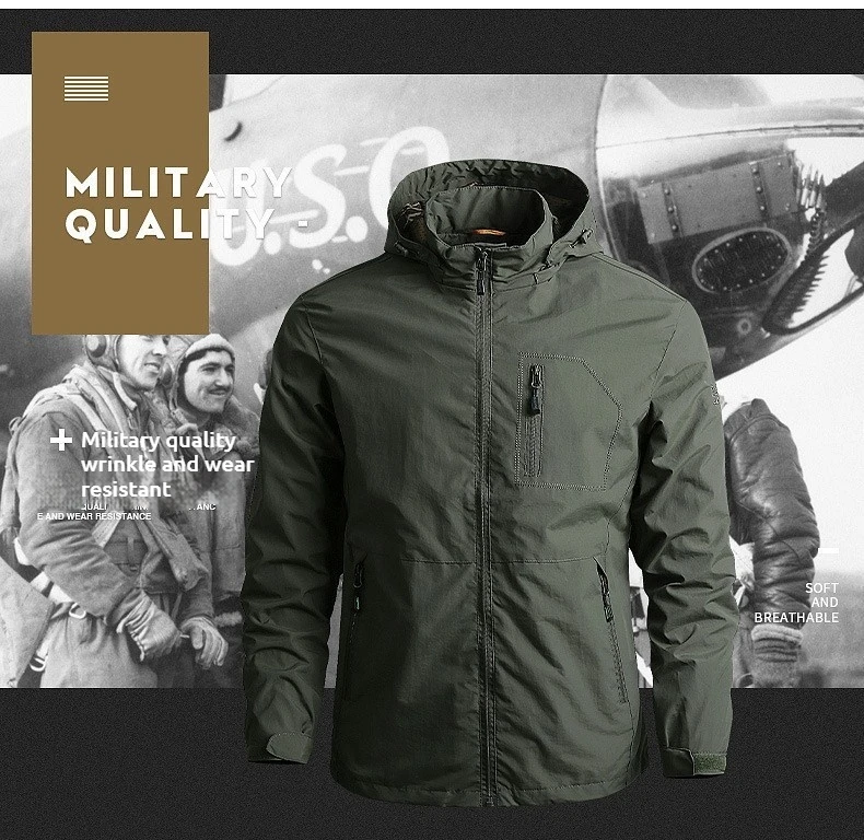 

Spring Men Waterproof Jacket Plus Size Windbreaker Raincoat Outdoor Breathable Fishing Camping Tactical Coat Male Clothing