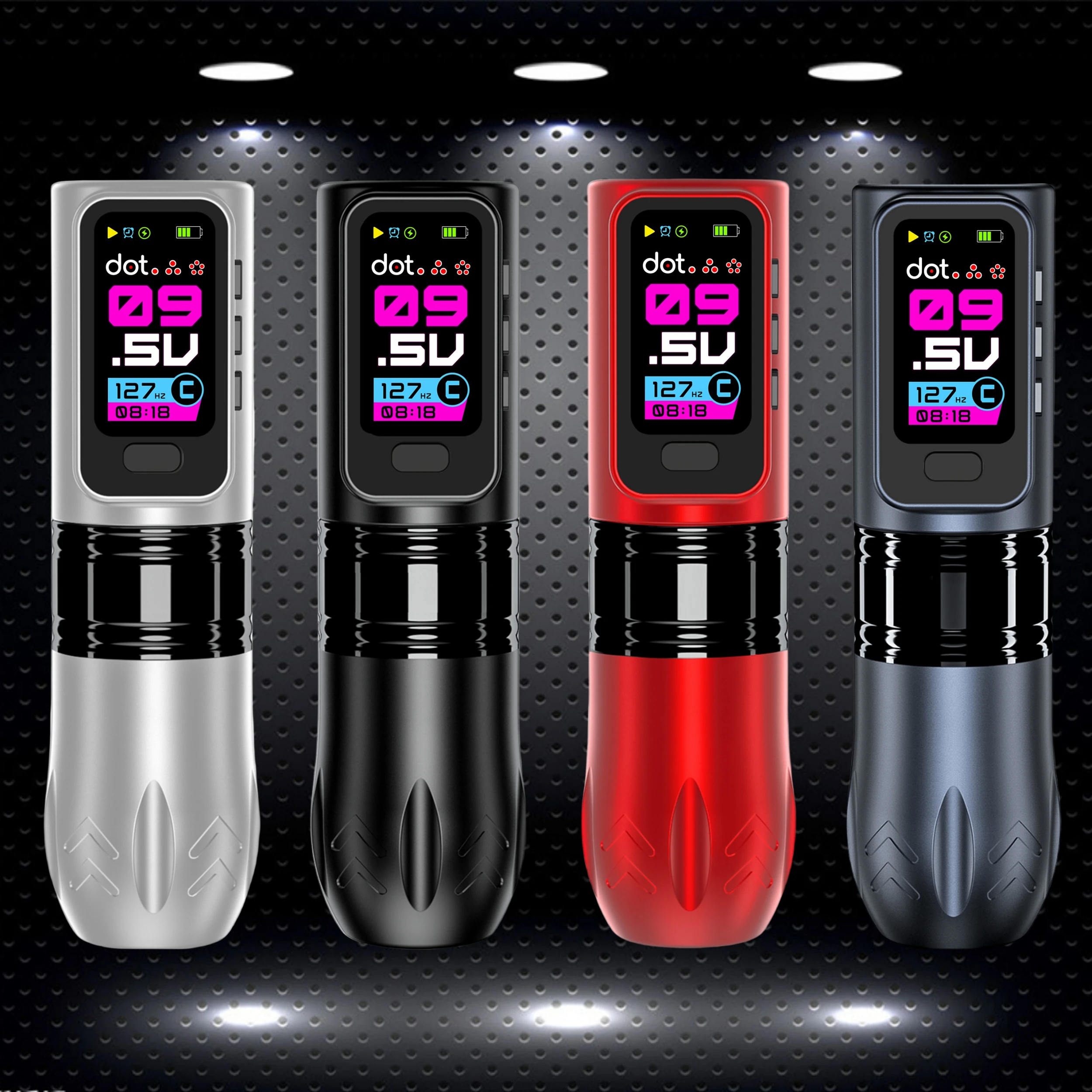 

CAVARUND HEX беспроводной картридж для тату-машины ручка вращающаяся аккумуляторная ручка с портативным блоком питания 1800 мАч светодиодный цифровой дисплей