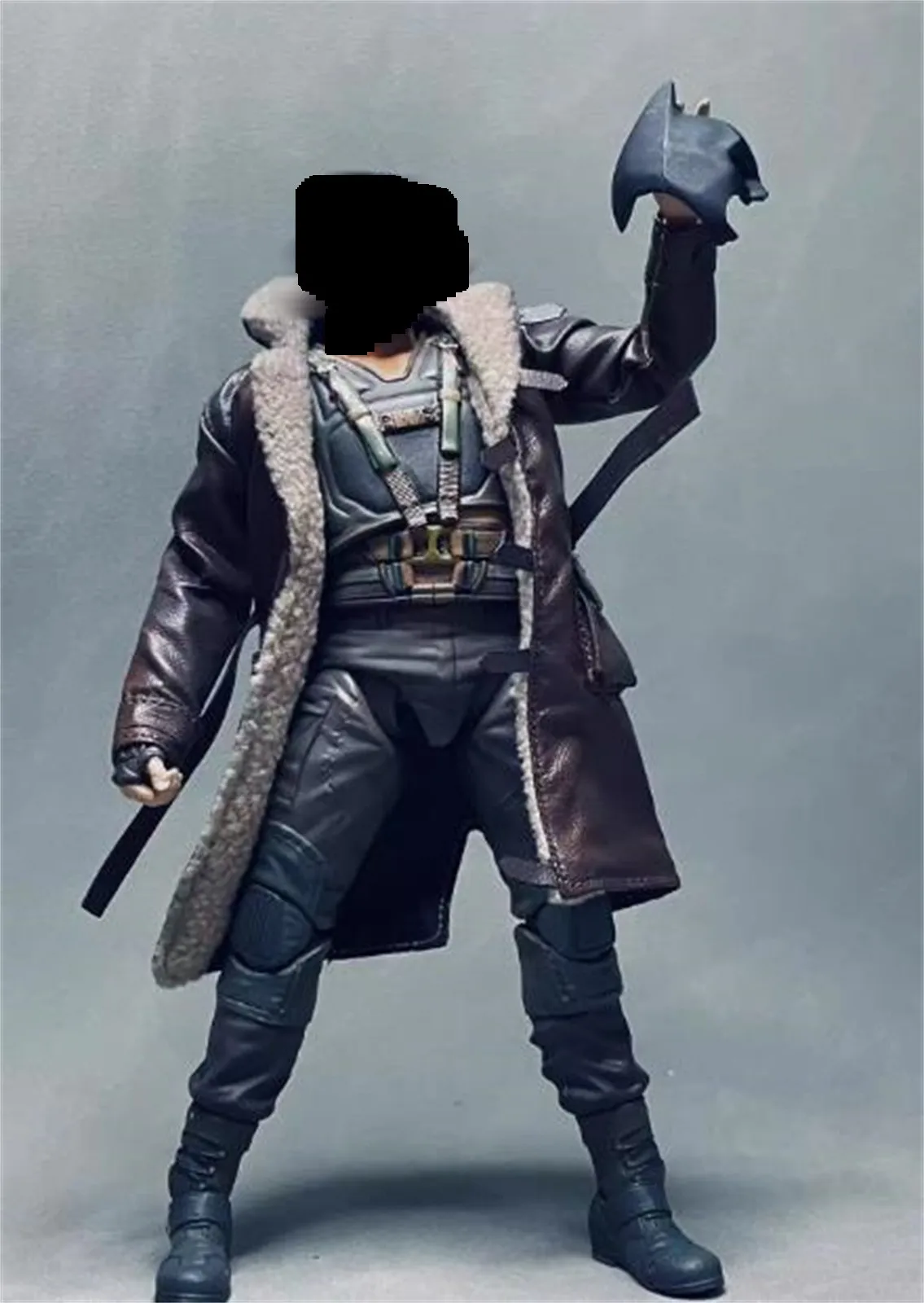 

Кожаная куртка-пальто из ПУ кожи в масштабе 1/12, мужская одежда с внутренним меховым воротником, модель для фигурки солдата 6 дюймов