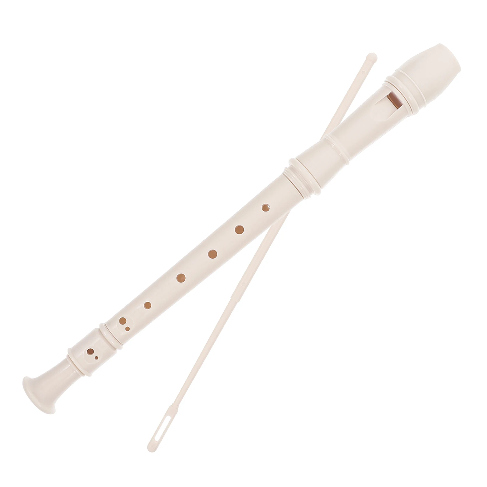

Flutes 8 Hole Flute White Abs Material For Beginners Adults Includes Cleaning Rod Soprano Recorder