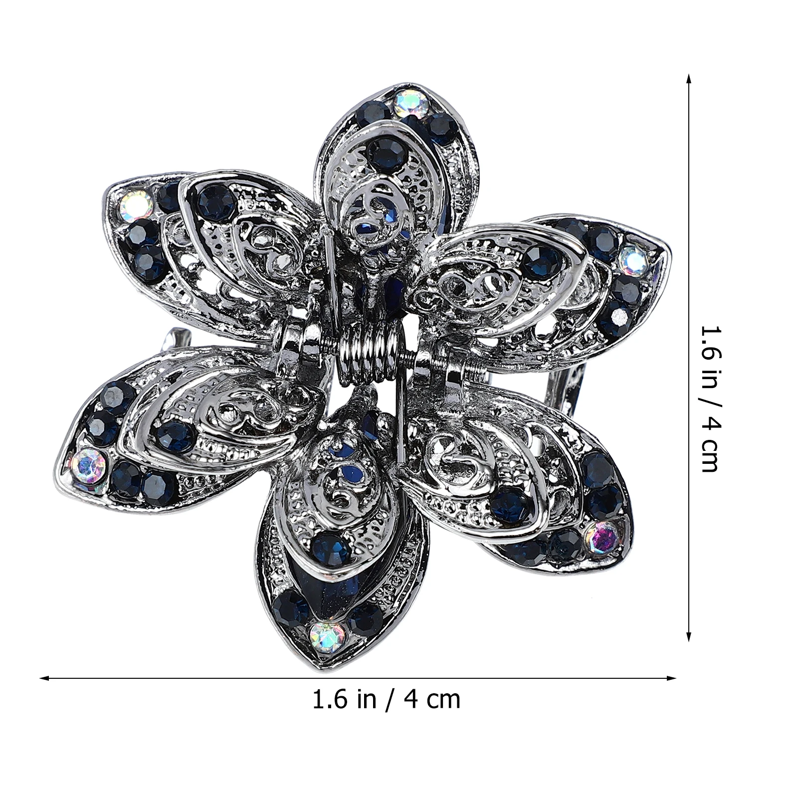 

2pcs Metal Crystal Claw Clips Alloy Non-Slip Lightweight Accessories For Women Portable Elegant Holders Shower Hair Clamps Hair